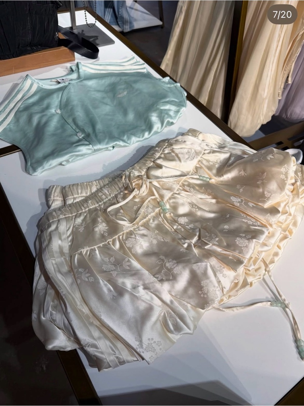 Adidas china exclusive bubble skirt NWT xs mint and cream